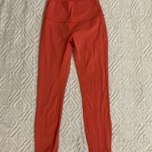 Lululemon Athletica Vibrant Orange Leggings